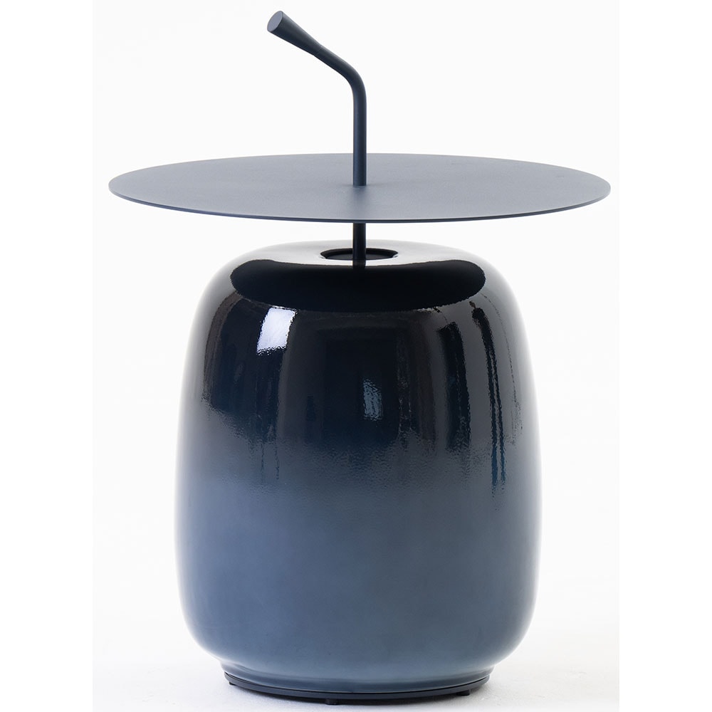 Masa terasa LIVINTWIST Pendant, aluminiu, 45 x 65 cm, albastru