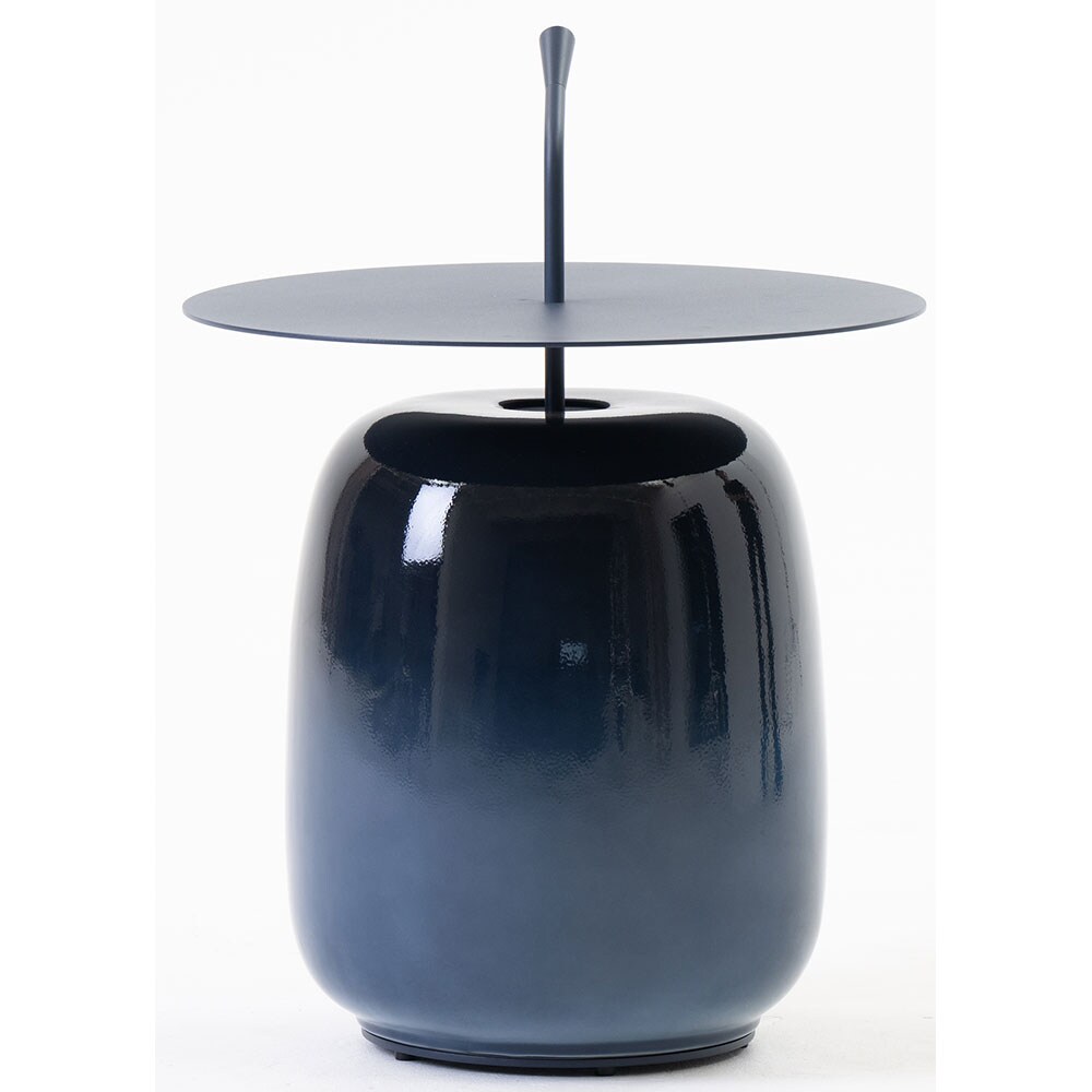 Masa terasa LIVINTWIST Pendant, aluminiu, 45 x 65 cm, albastru