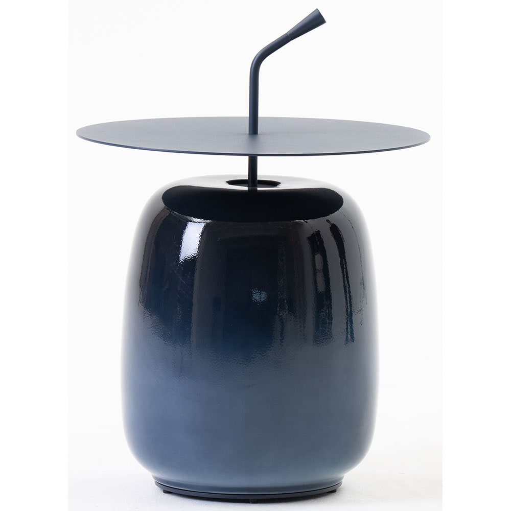 Masa terasa LIVINTWIST Pendant, aluminiu, 45 x 65 cm, albastru