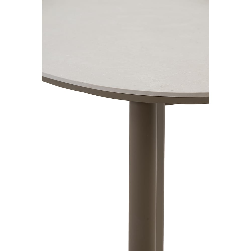 Masa terasa LIVINTWIST Scroll, aluminiu, 240 x 120 x 75 cm, taupe