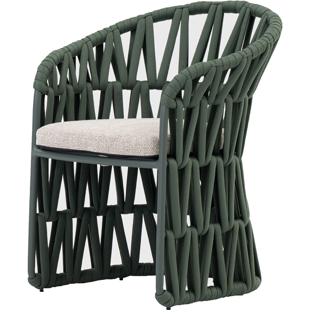 Scaun terasa LIVINTWIST Victory, aluminiu, 62.5 x 64 x 80 cm, verde