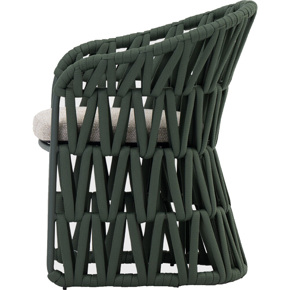 Scaun terasa LIVINTWIST Victory, aluminiu, 62.5 x 64 x 80 cm, verde