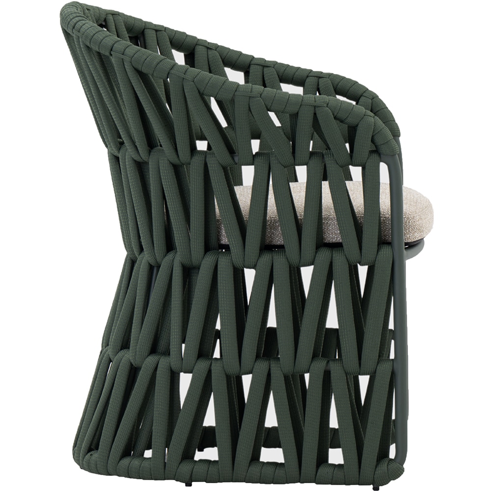 Scaun terasa LIVINTWIST Victory, aluminiu, 62.5 x 64 x 80 cm, verde