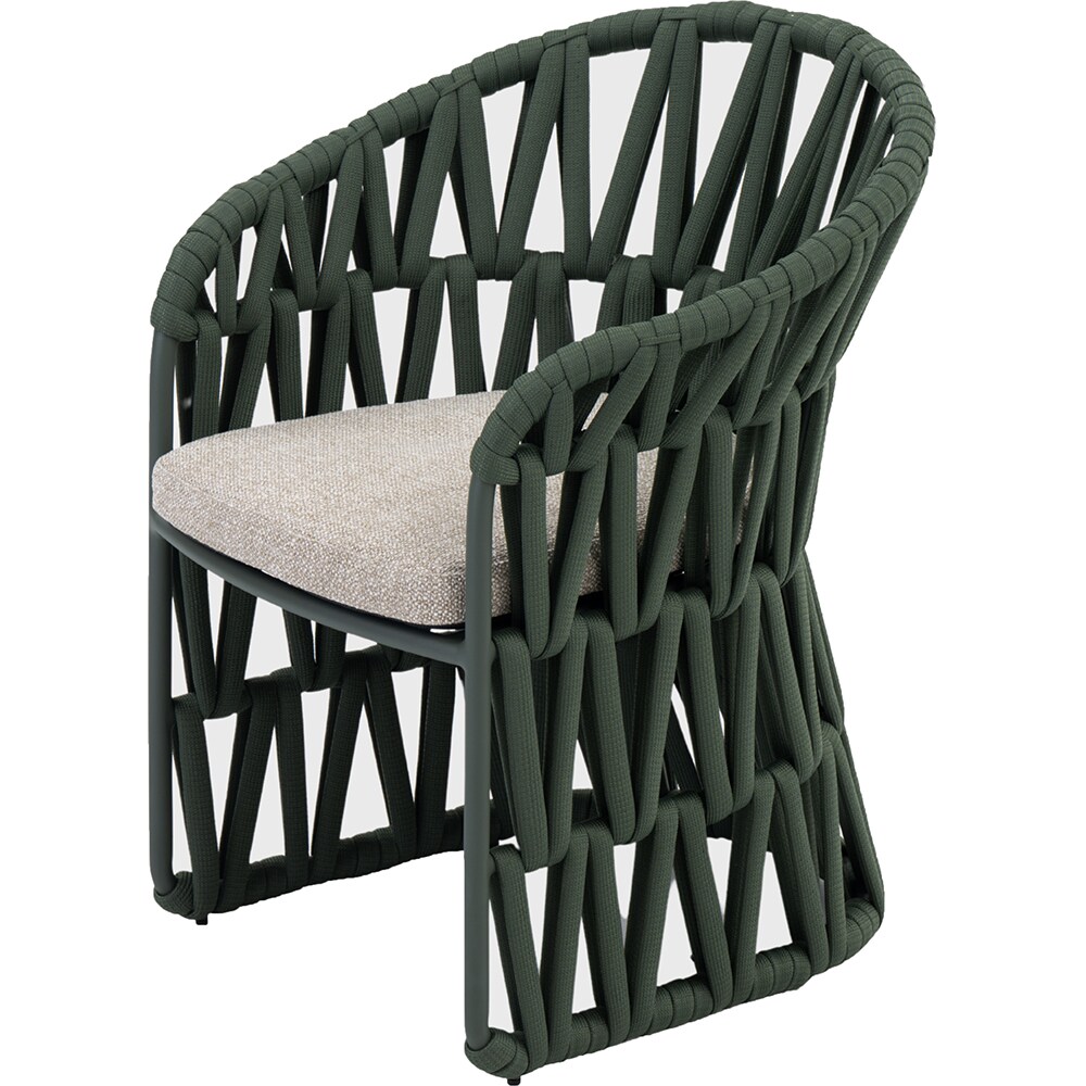 Scaun terasa LIVINTWIST Victory, aluminiu, 62.5 x 64 x 80 cm, verde