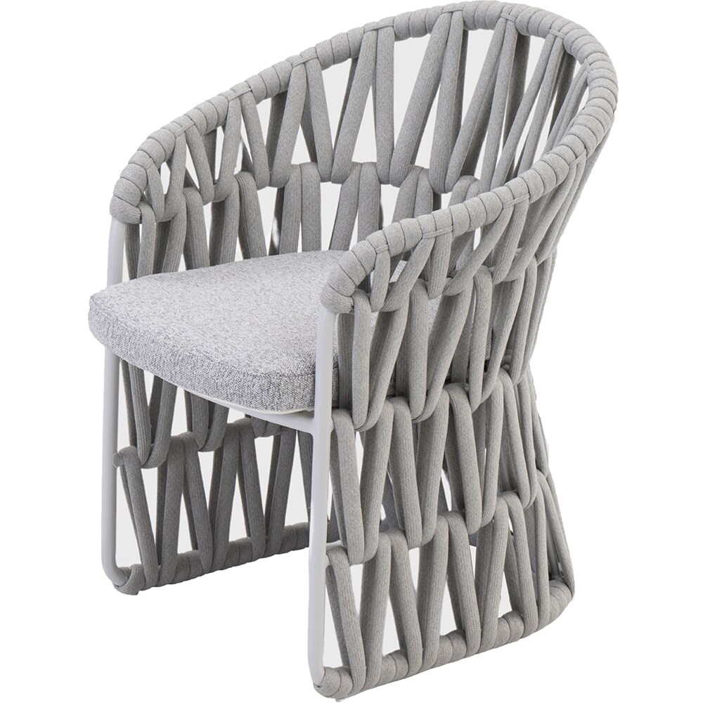 Scaun terasa LIVINTWIST Victory, aluminiu, 62.5 x 64 x 80 cm, gri