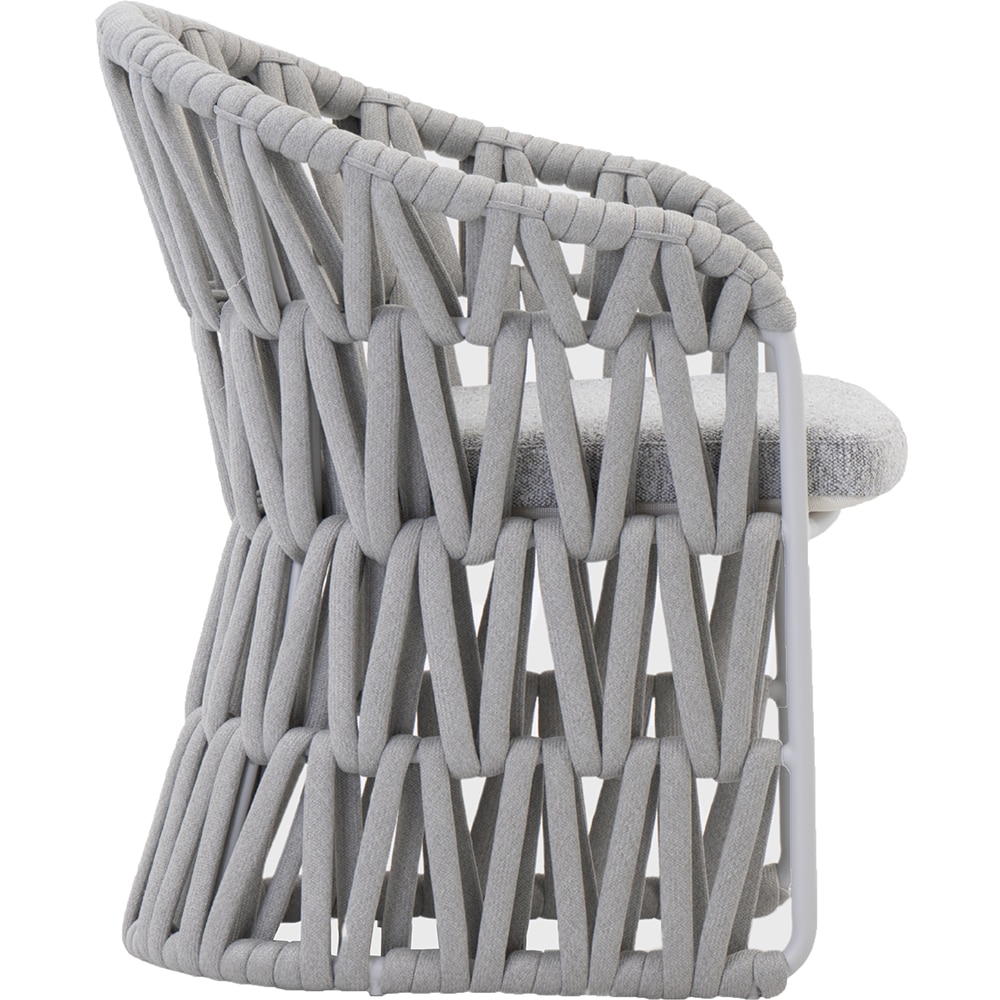 Scaun terasa LIVINTWIST Victory, aluminiu, 62.5 x 64 x 80 cm, gri