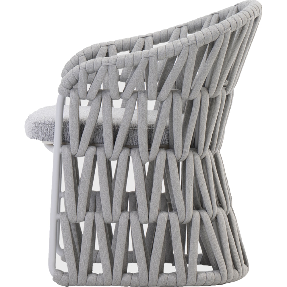 Scaun terasa LIVINTWIST Victory, aluminiu, 62.5 x 64 x 80 cm, gri