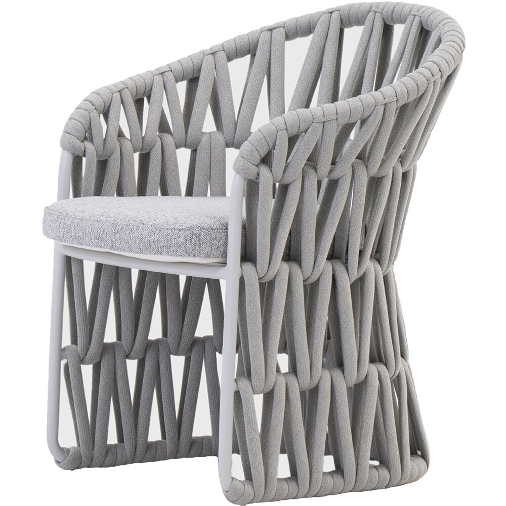 Scaun terasa LIVINTWIST Victory, aluminiu, 62.5 x 64 x 80 cm, gri