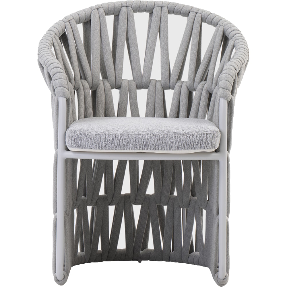 Scaun terasa LIVINTWIST Victory, aluminiu, 62.5 x 64 x 80 cm, gri