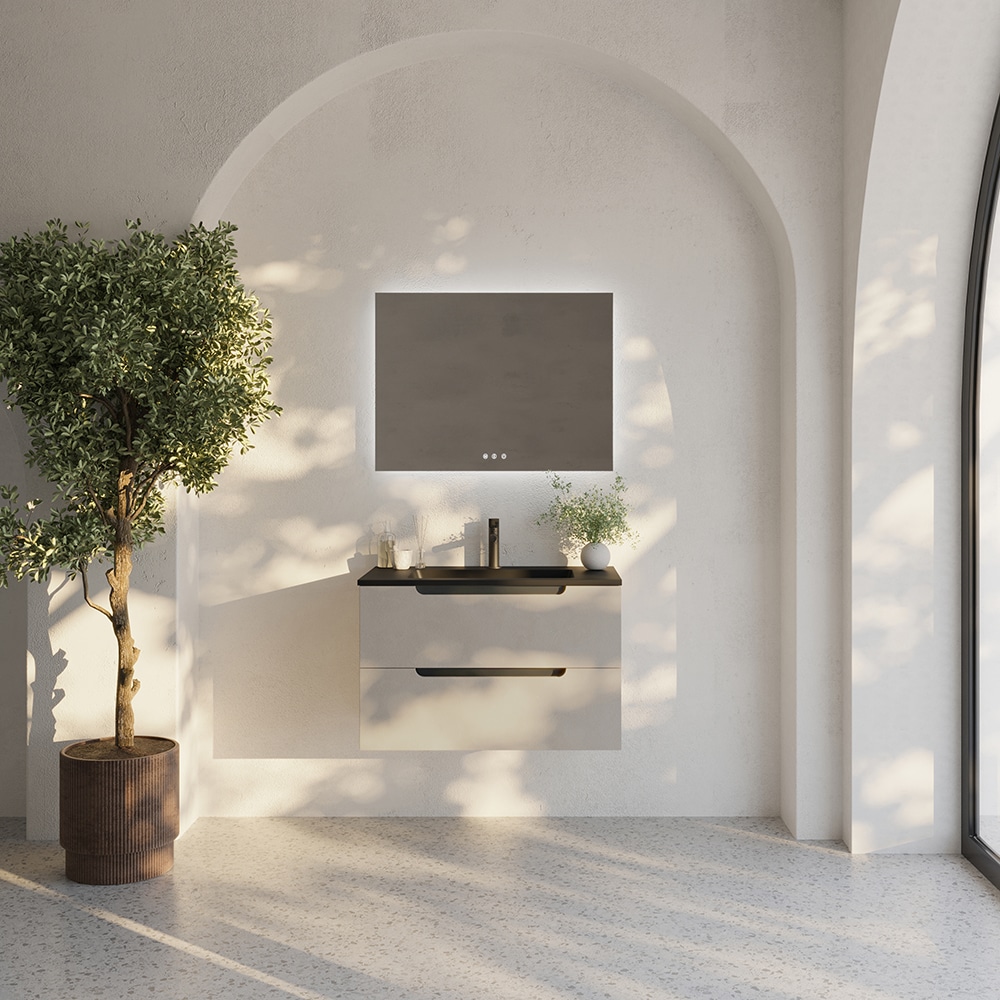 Masca lavoar SAVINIDUE Comfort, MDF, 82 x 48 x 55 cm, gri