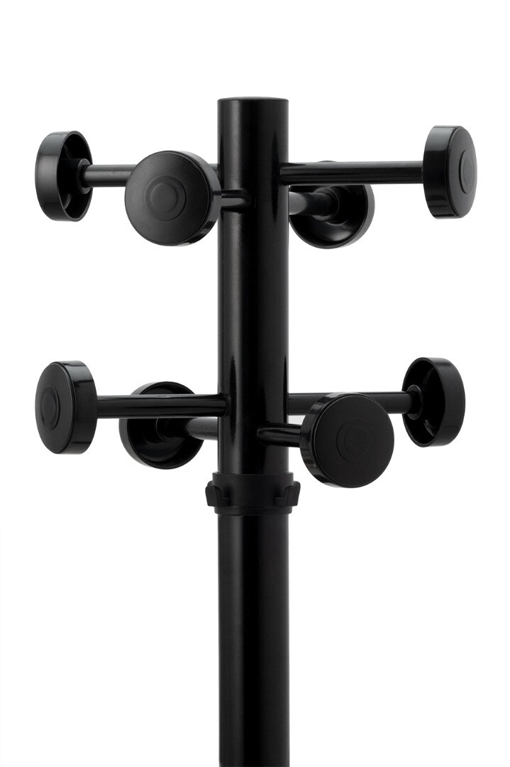 Cuier negru metalic tip pom, 175 x 57 x 33 cm