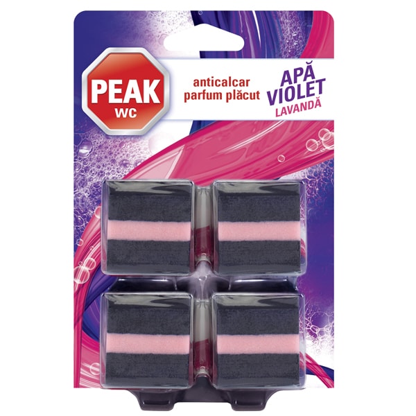 Odorizant toaleta PEAK WC Lavanda, 4 x 50g