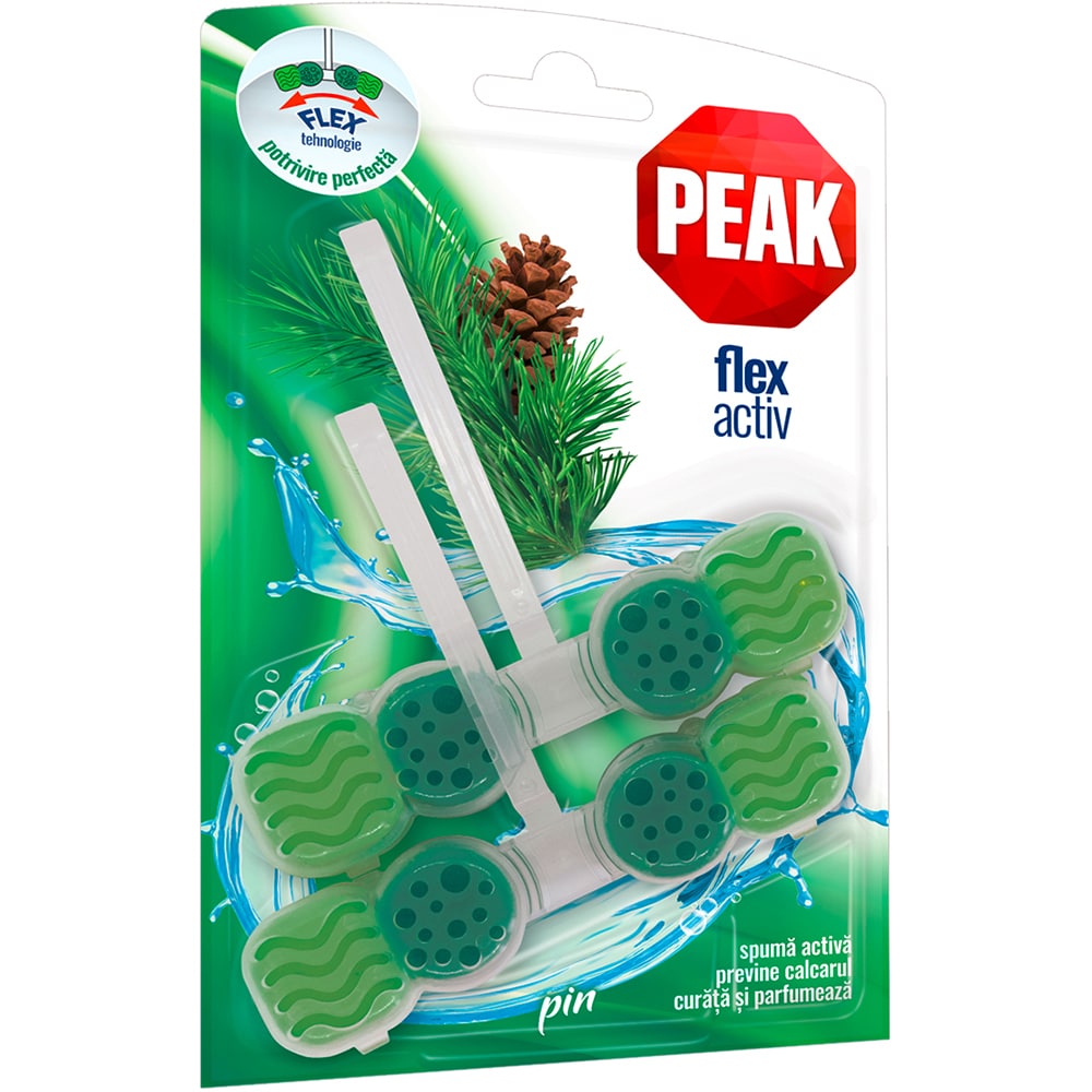 Odorizant toaleta PEAK Flex Activ Pin, 2 x 48g