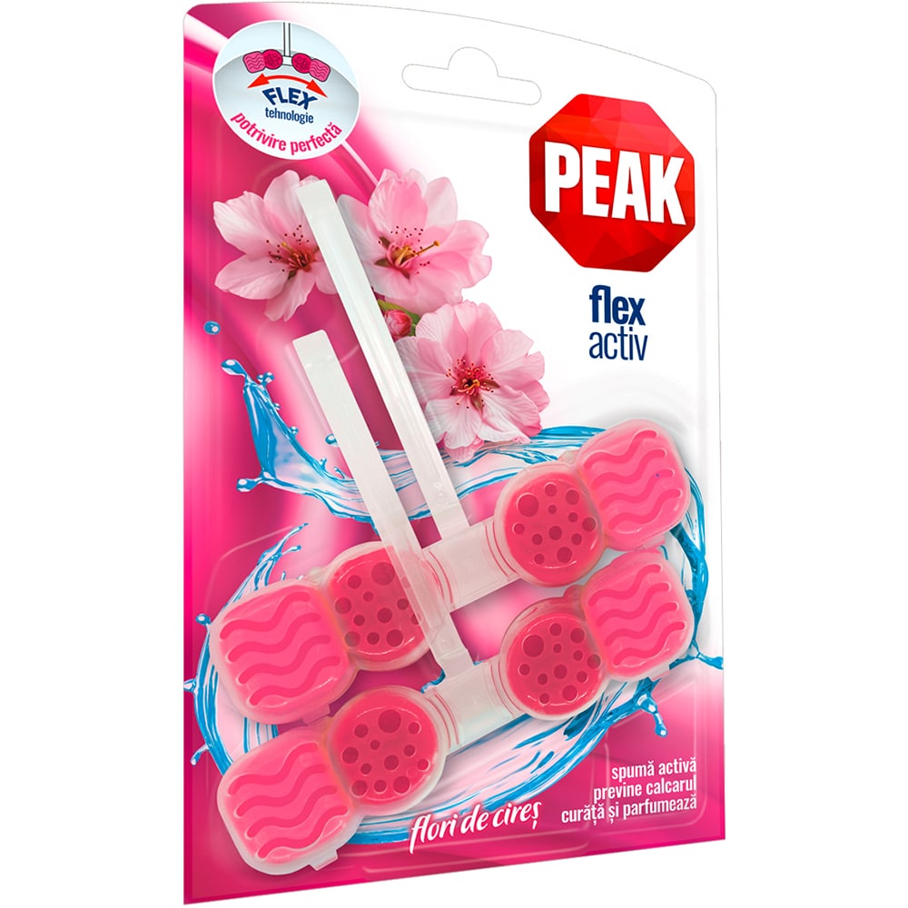 Odorizant toaleta PEAK Flex Activ Floral, 2 x 48g