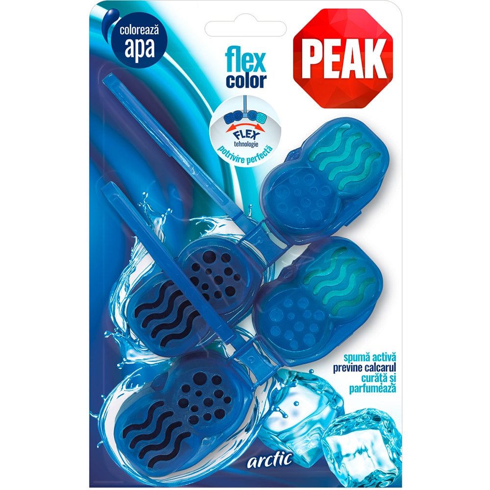 Odorizant toaleta PEAK Flex Color Arctic, 2 x 48g