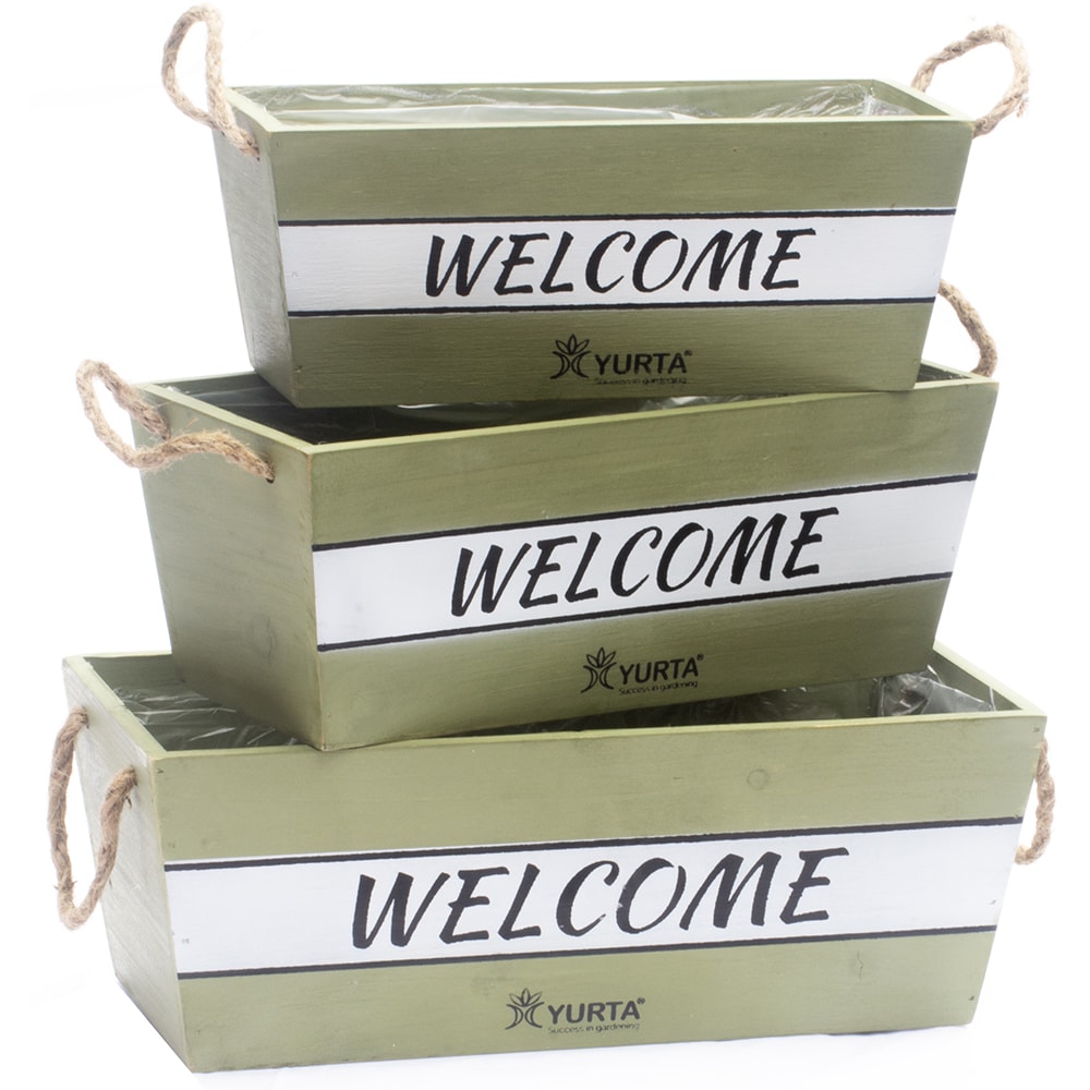 Set ladite YURTA Welcome, lemn, 3 buc