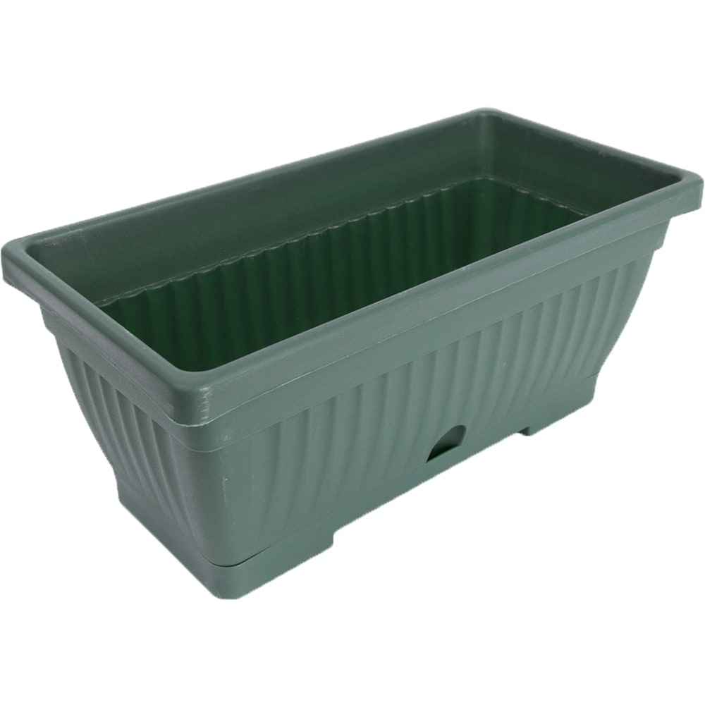 Jardiniera Verbena, plastic, 40 x 19.7 x 17.3 cm, verde