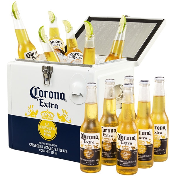 Bere blonda premium Corona Extra Cooler box 0.355L x 12 sticle