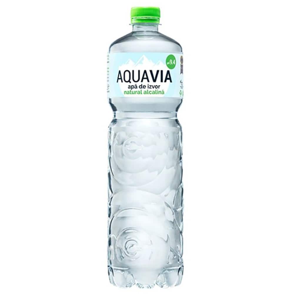 Apa plata alcalina AQUAVIA bax 1L x 6 sticle