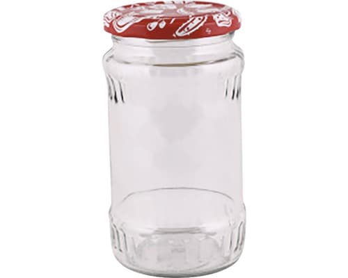 Set 6 borcane cu capac 370 ml