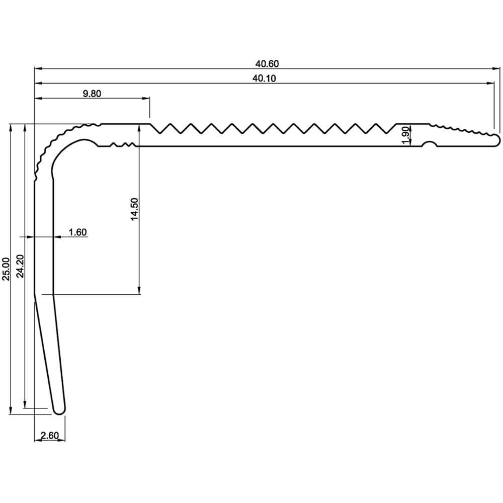 Profil trecere PM6648111-N, aluminiu, 90 x 4 x 2.5 cm, gri granulat