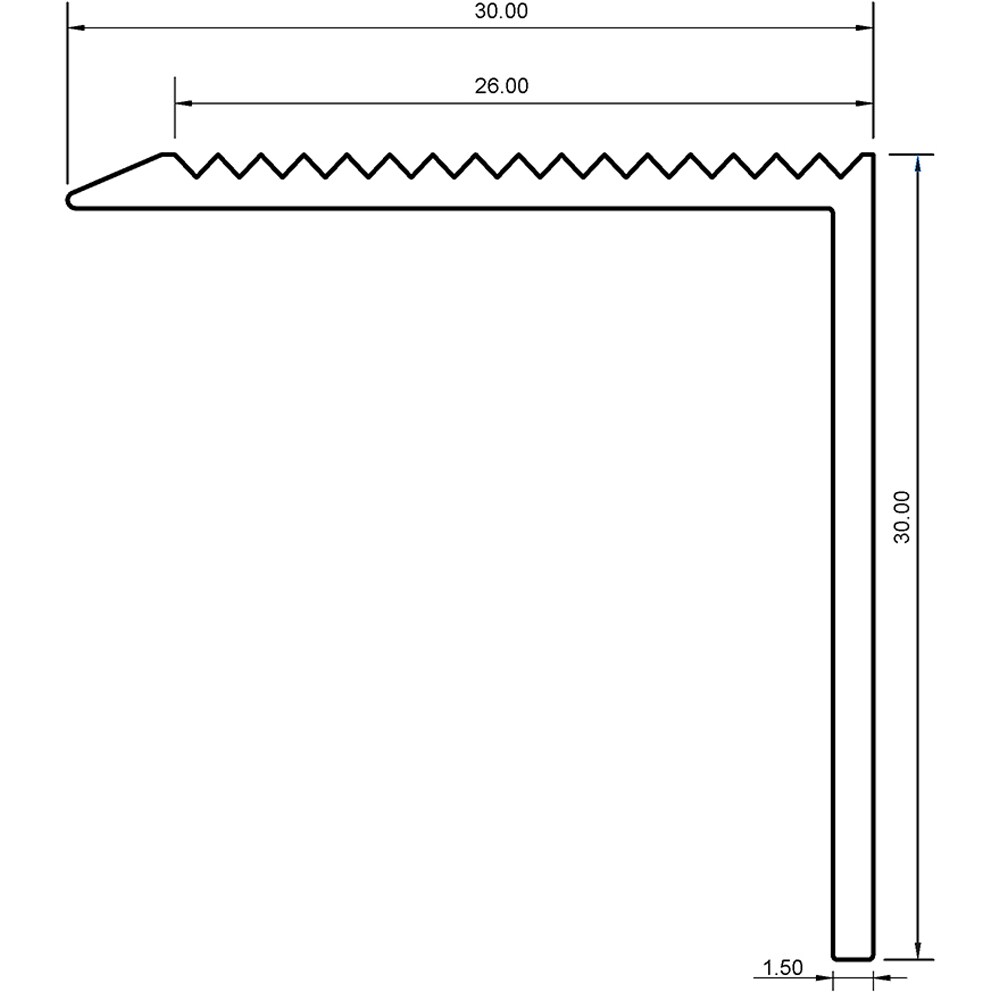Profil trecere PM88781-N, aluminiu, 90 x 3 x 3 cm, argintiu