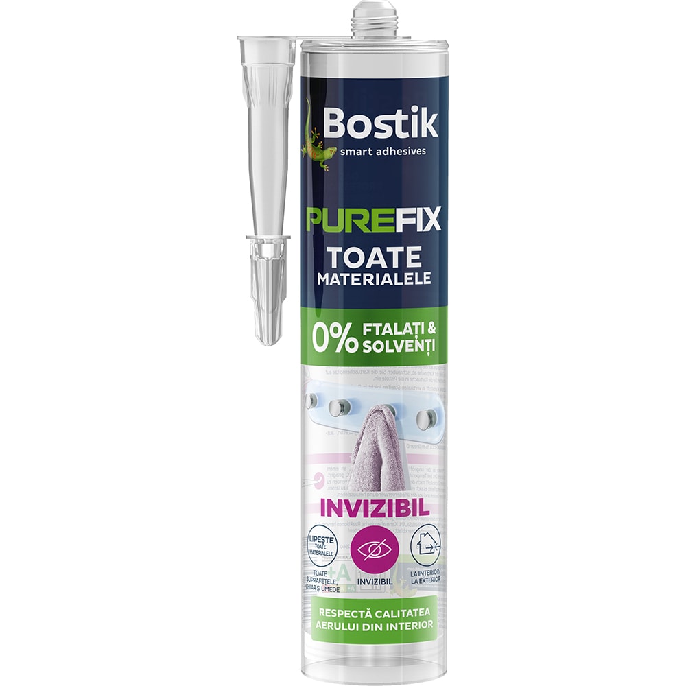 Adeziv transparent Bostik PureFix, 290 ml