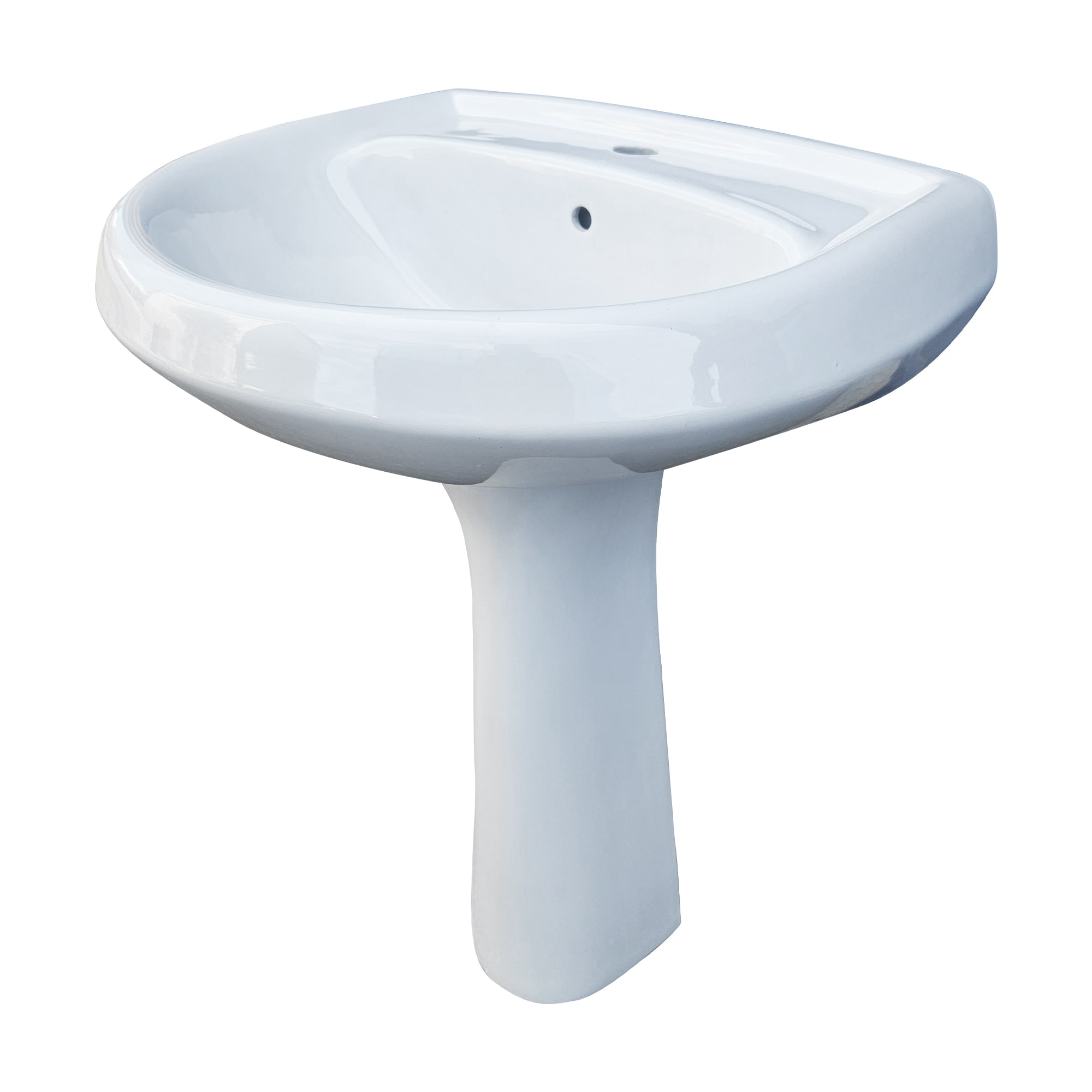 Set lavoar baie si piedestal REGATA Carpi, portelan, 64 x 53 x 82 cm, alb