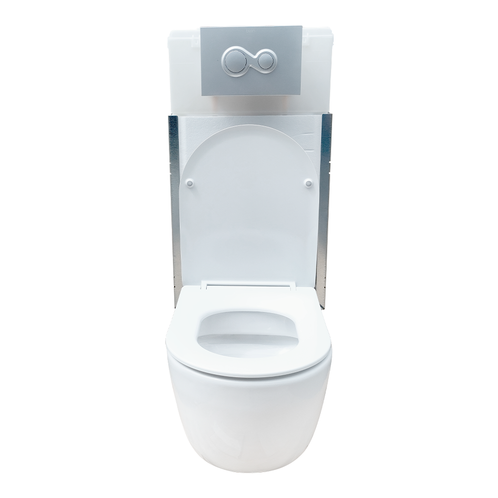 Set WC si rezervor, suspendat, clapeta dubla, oval, alb, 3/6 L, Supreme