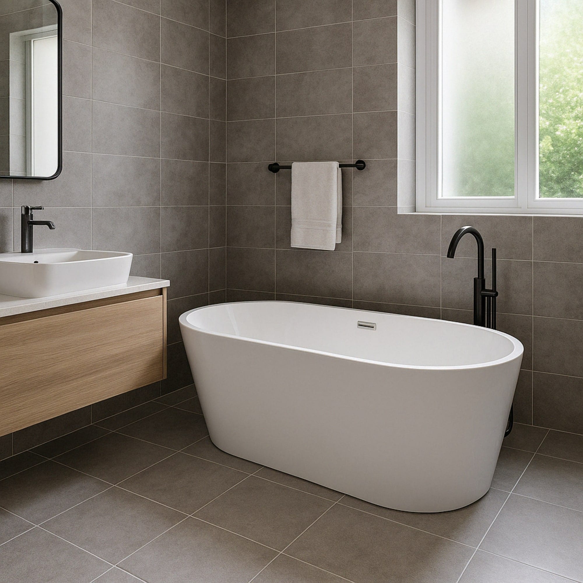 Cada freestanding, ovala, alba, 170 x 80 x 58 cm  Celesta Nova