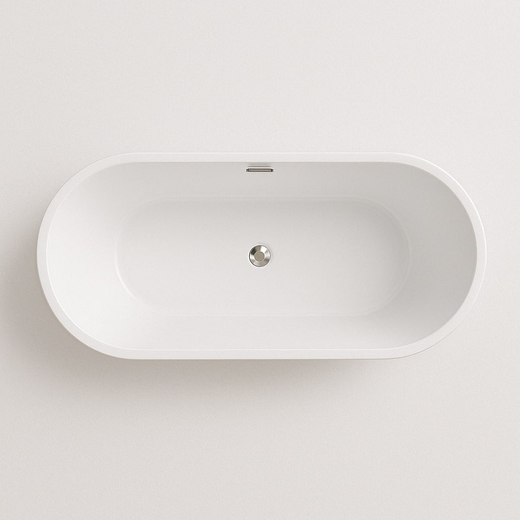 Cada freestanding, ovala, alba, 170 x 80 x 58 cm  Celesta Nova