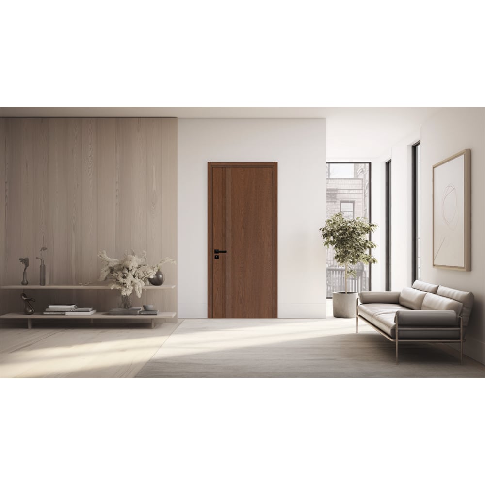 Usa interior KM507, fara geam, reversibila, MDF, 80 x 204 cm, stejar
