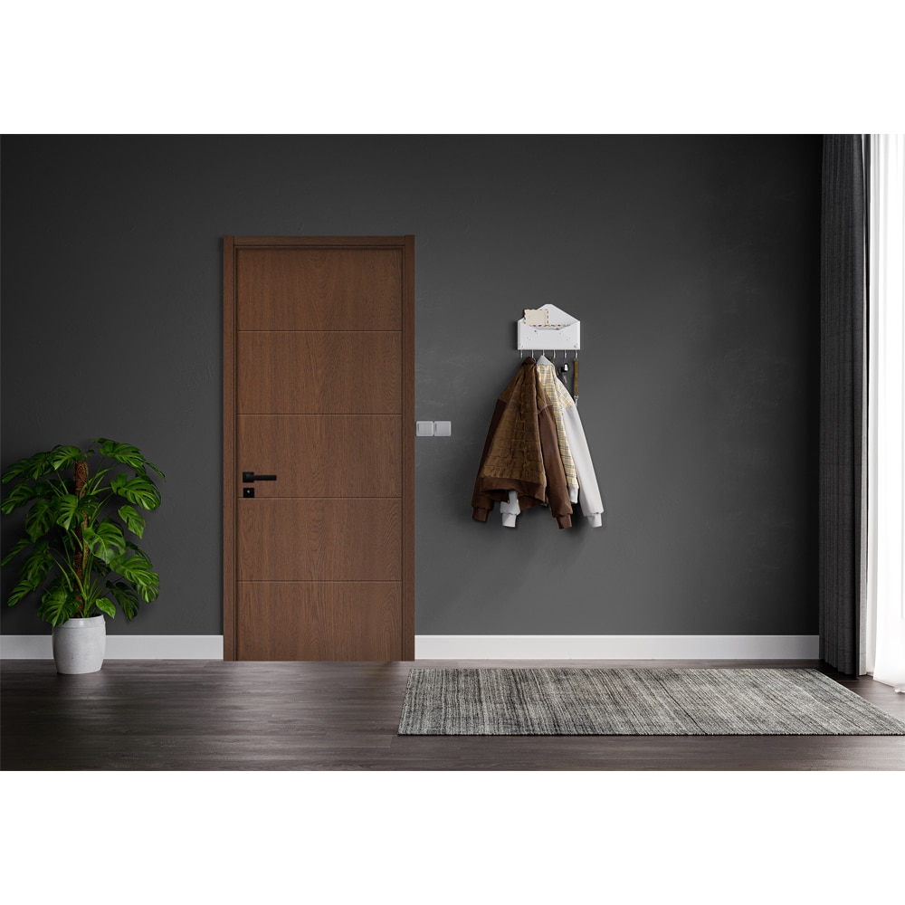 Usa interior KM512, fara geam, reversibila, MDF, 70 x 204 cm, stejar