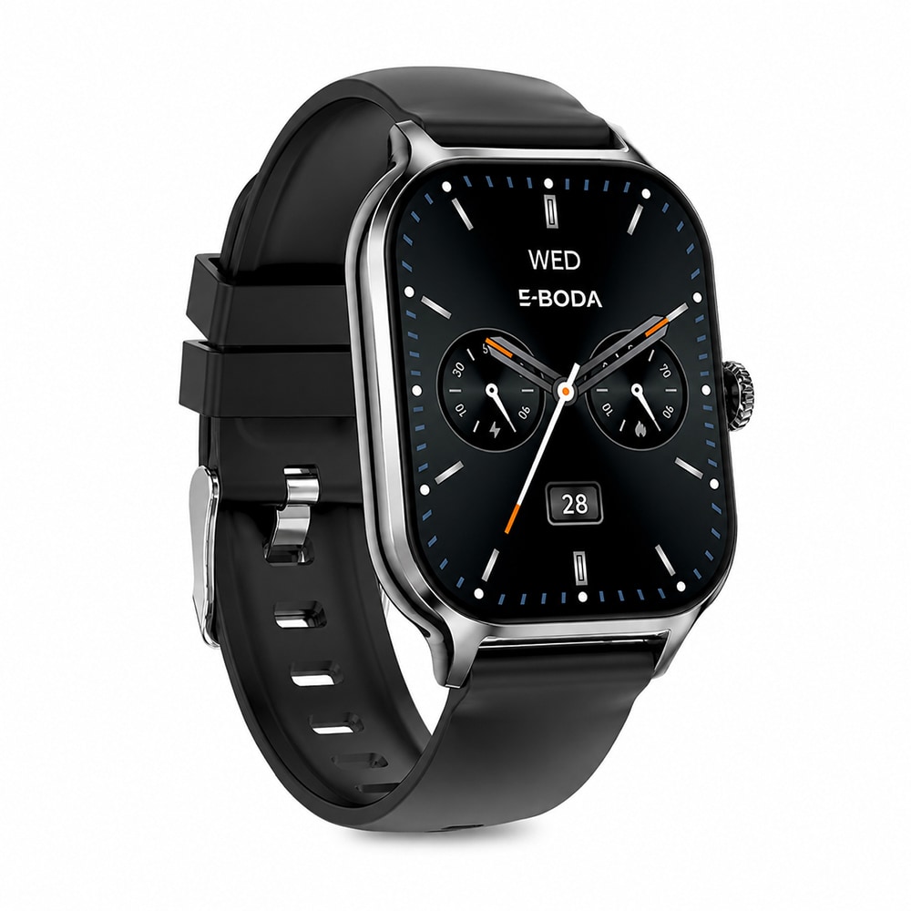 Smartwatch E-BODA Smart Time 160, Android/iOS, negru