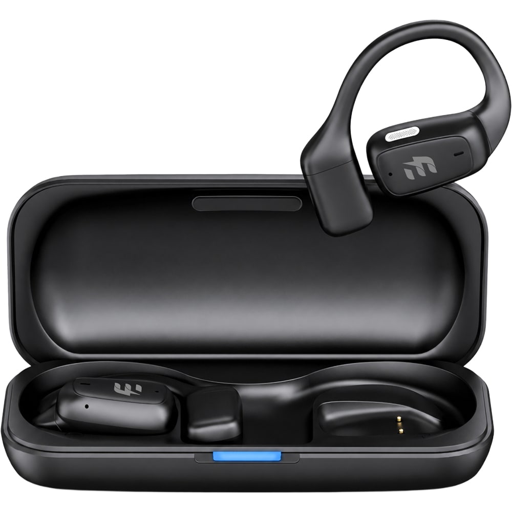 Casti E-BODA True Sound Awareness, True Wireless, Bluetooth, Open-ear, Microfon, negru