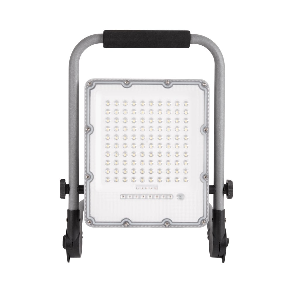 Proiector LED portabil cu acumulator, 100 W, 6400K