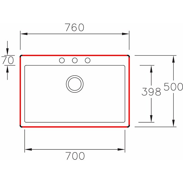 Chiuveta bucatarie PYRAMIS Square, 1 cuva, fibra de sticla, bej