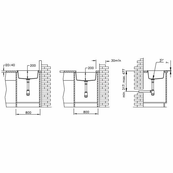 Chiuveta bucatarie PYRAMIS Square, 1 cuva, fibra de sticla, bej