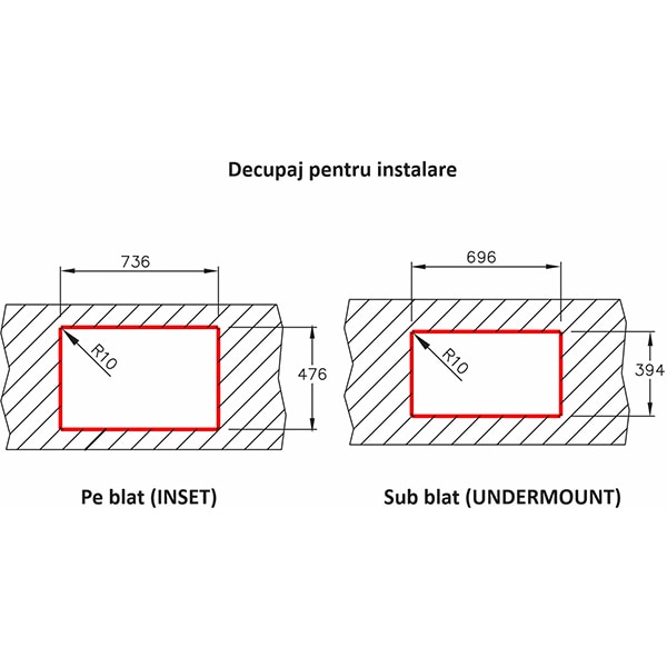 Chiuveta bucatarie PYRAMIS Square, 1 cuva, fibra de sticla, bej