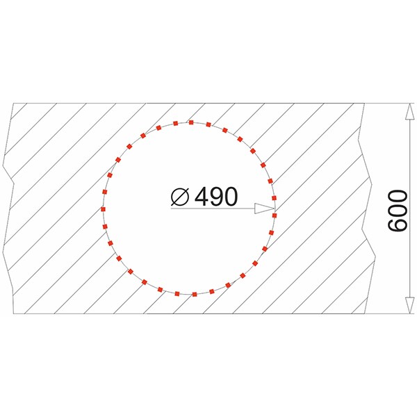 Pachet chiuveta PYRAMIS Round Basic, compozit granit + baterie, carbune