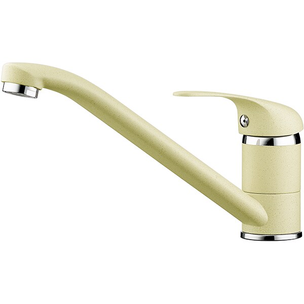 Pachet chiuveta PYRAMIS Round Basic, compozit granit + baterie, crem
