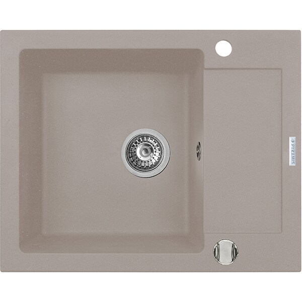 Pachet chiuveta PYRAMIS Mini Smart, 1 cuva, picurator reversibil, compozit granit + baterie, bej