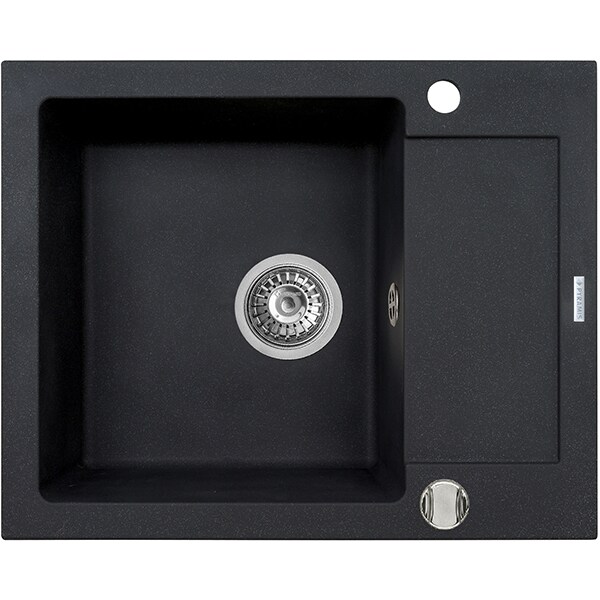 Pachet chiuveta PYRAMIS Mini Smart, compozit granit + baterie, negru