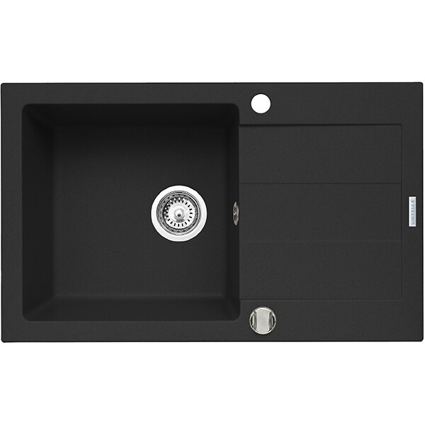 Pachet chiuveta PYRAMIS Class Plus Smart, compozit granit + baterie, carbon
