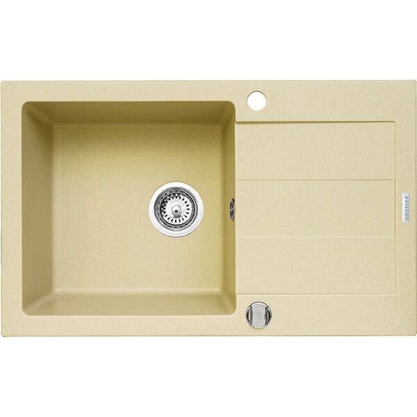 Pachet chiuveta PYRAMIS Class Plus Smart, compozit granit + baterie, vanilla