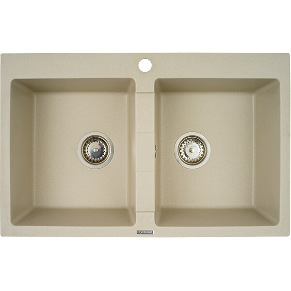 Pachet chiuveta PYRAMIS Class Bowls, compozit granit + baterie, bej