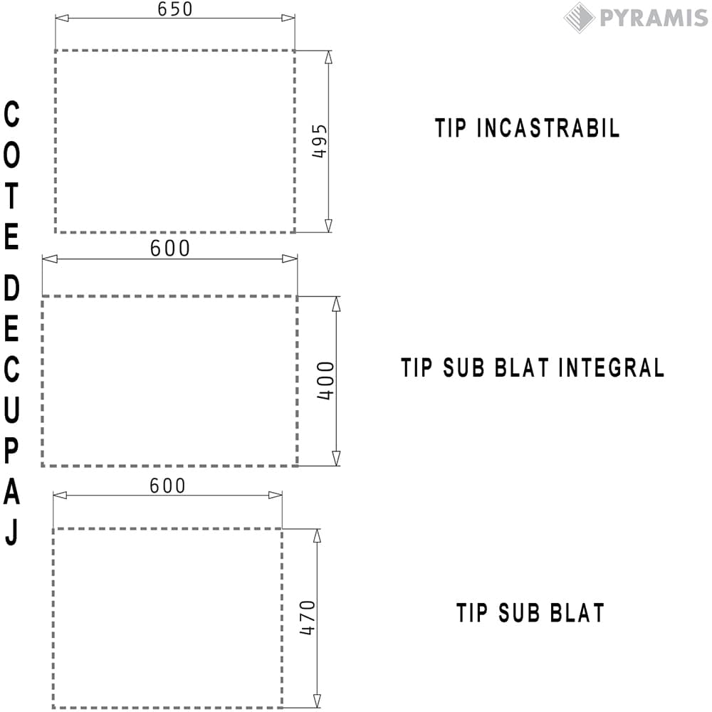 Pachet chiuveta PYRAMIS Chiuveta Altexia Bell Square 67, compozit granit + baterie, gri