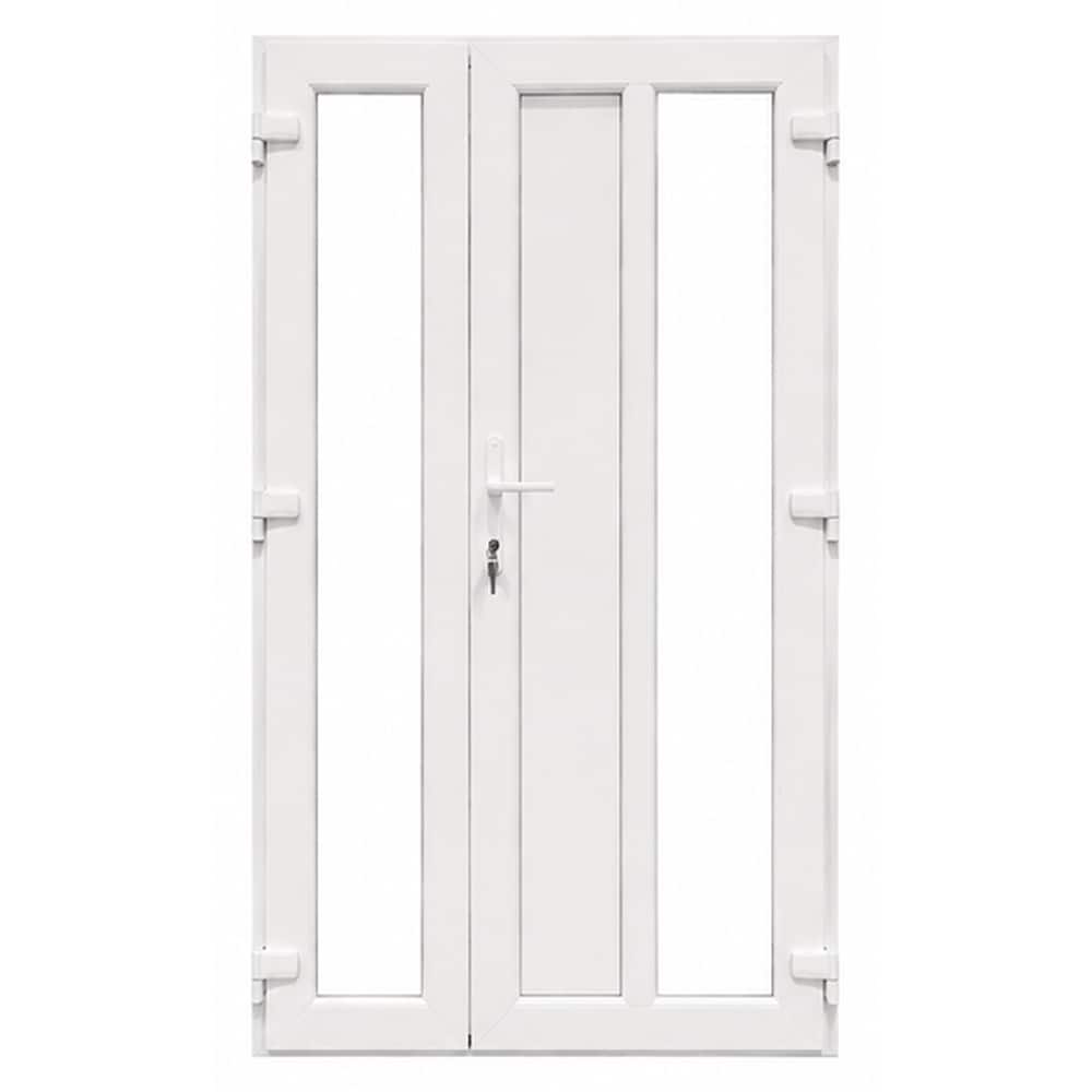 Usa exterior FENSTERWELT, cu geam, dreapta, PVC, 120 x 205 cm, alb