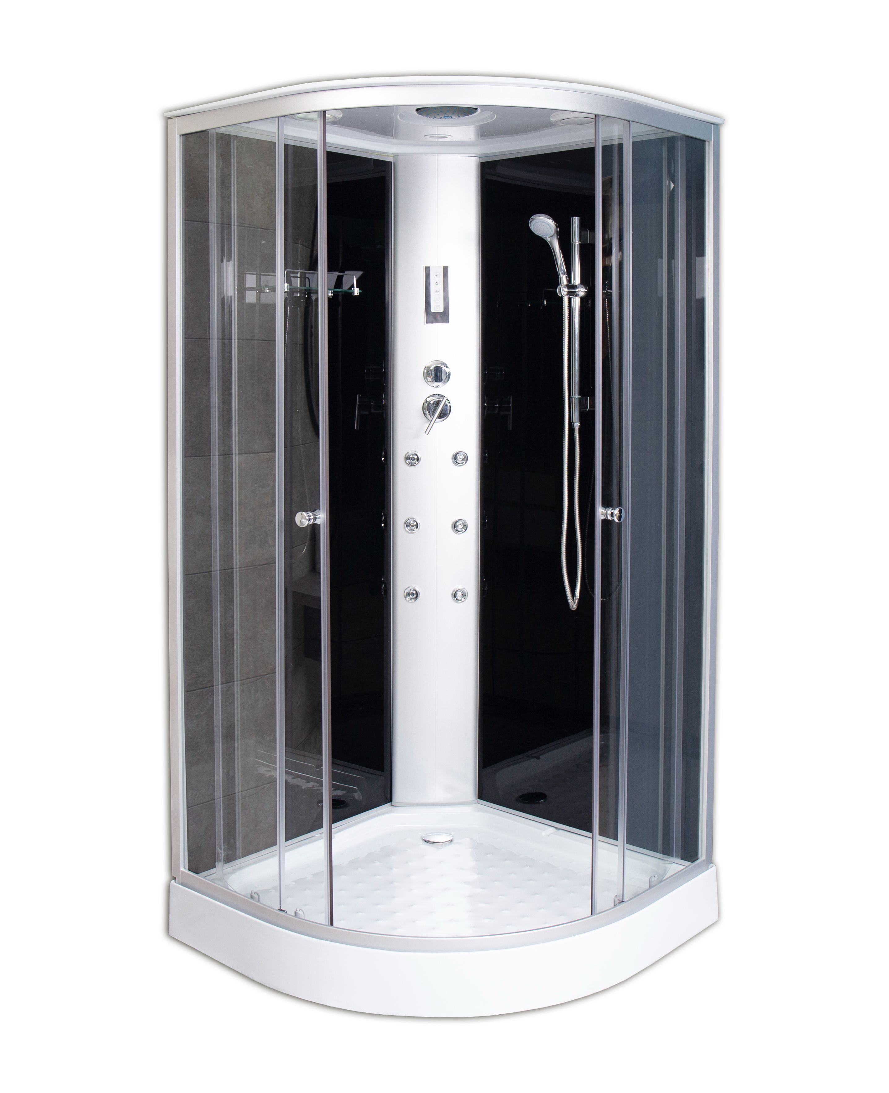 Cabina hidromasaj, cadita joasa, semirotunda, 215 x 100 cm Venus