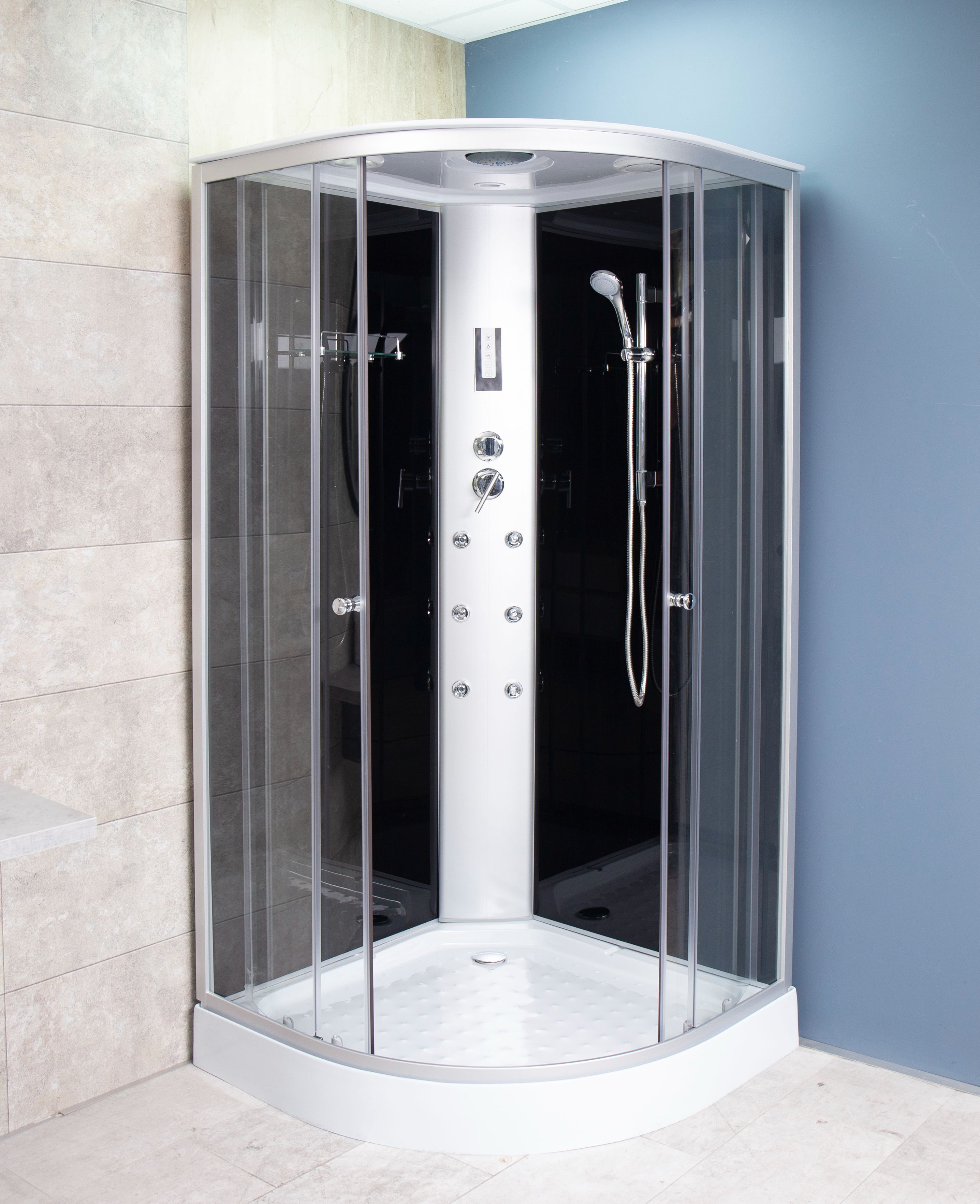 Cabina hidromasaj, cadita joasa, semirotunda, 215 x 100 cm Venus